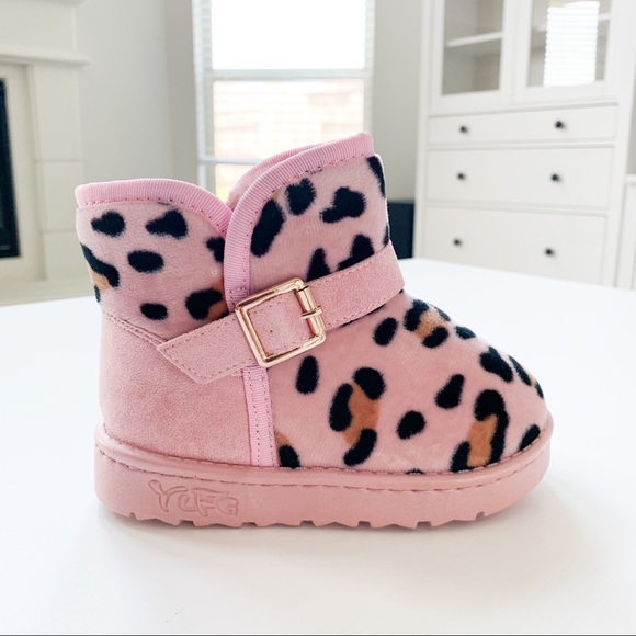 Little Star Pink Leopard Boots Warm-92F - Picture 2 of 9